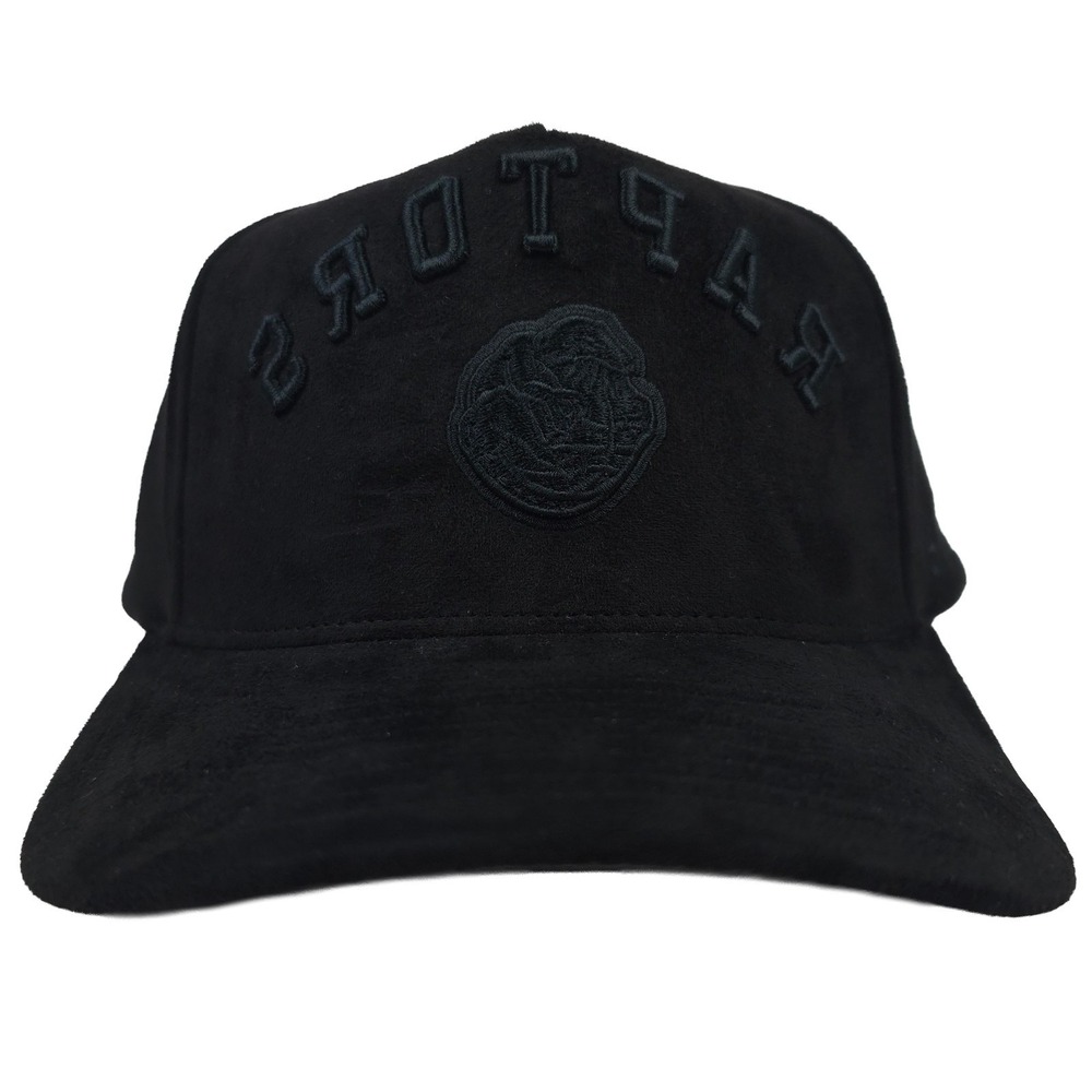 Toronto Raptors Mitchell & Ness Snapback Hat Cap 3D Logo Sueded Fabric Black NWT